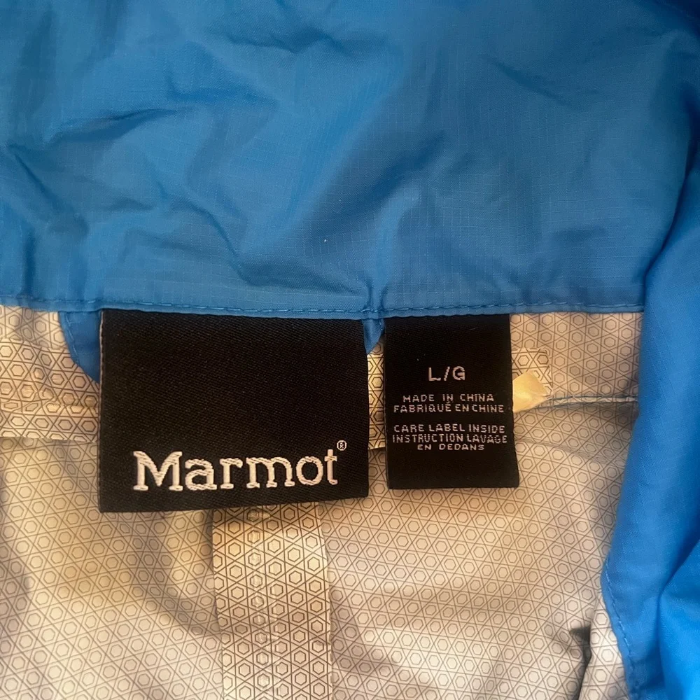 Marmot Men's Vibrant Blue Raincoat size L - Picture 6 of 17